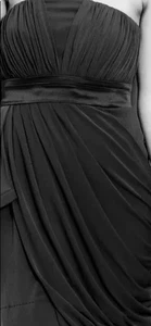 VESTIDO JERSEY DRAPEADO NEGRO SIN TIRANTES CALVIN KLEIN TALLA 6 PRECIO DE VENTA SUGERIDO POR EL FABRICANTE 99 £!!! ¡¡NUEVO!!! - Imagen 1 de 4