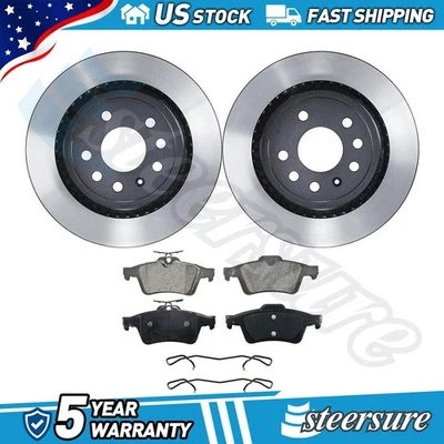 Rear Disc Brake Pad Set Disc Brake Rotor fits 2008-2008 Saab 9-3 - Image 1 of 4