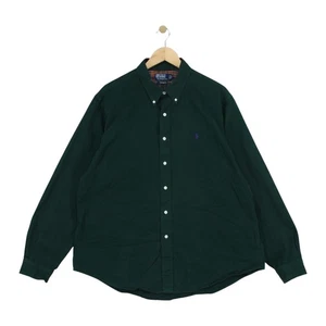 Vintage Ralph Lauren Shirt Mens Size 2XL Green Custom Fit Button-Down - Picture 1 of 15
