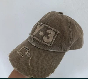 Y-3 Yohji Yamamoto Vintage Brown Distressed Cap Hat - Picture 1 of 5