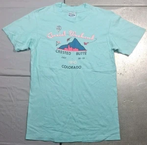 VTG 1990 Hanes Beefy T Aerial Weekend Crested Butte Colorado Sz M Single Stitch - Picture 1 of 6