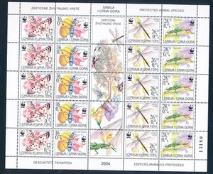 XE41596 Serbia 2004 Crna Gora bugs fauna flora insects XXL sheet MNH - Afbeelding 1 van 1