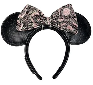 Disney Loungefly Minnie Mouse Ears Animal Print Bow Headband NWT - Picture 1 of 1