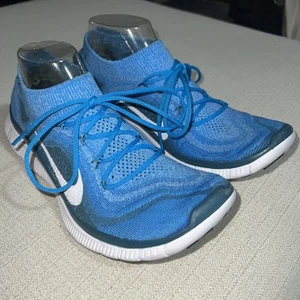 Nike Flyknit Free 5.0 Herren Größe 9,5 M US 615805 410 lebendig blau/weiß - Bild 1 von 11