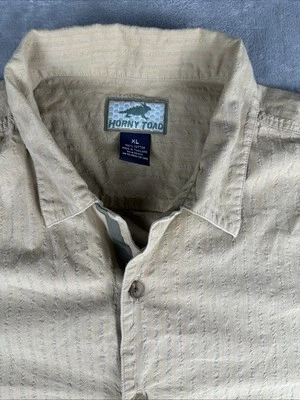 Horny Toad Shirt Men's XL Short Sleeve Tan Casual Hiking Camping Fishing Cooling - Image 1 of 4