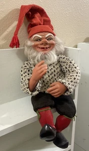 Vintage Arne Hasle Askim Norge nordische Weihnachten Folklore Nisse Elfe Puppe 18 Zoll - Bild 1 von 10