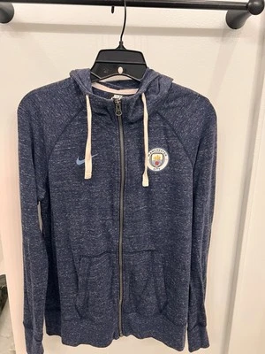 Sudadera con Capucha Nike Manchester City Cremallera Completa Para Mujer Grande - EPL Fútbol Fútbol Usada en Excelente Condición Foto 1 de 4