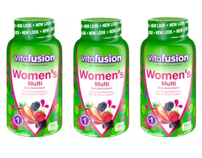 3 Pack Vitafusion Women's Gummy Multivitamin Diatary Supplement 150 Gummies - Image 1 of 4