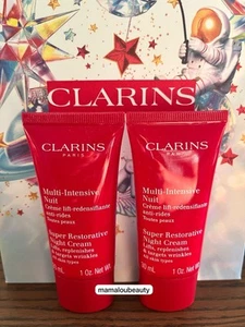 Brand New Sealed Clarins Super Restorative Night Cream 60ml (2x30ml) - Picture 1 of 3