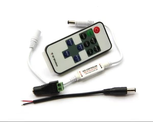 11 Schlüssel 12V Mini Controller Inline Dimmer mit RF Funk Fernbedienung für LED Streifen - Bild 1 von 12