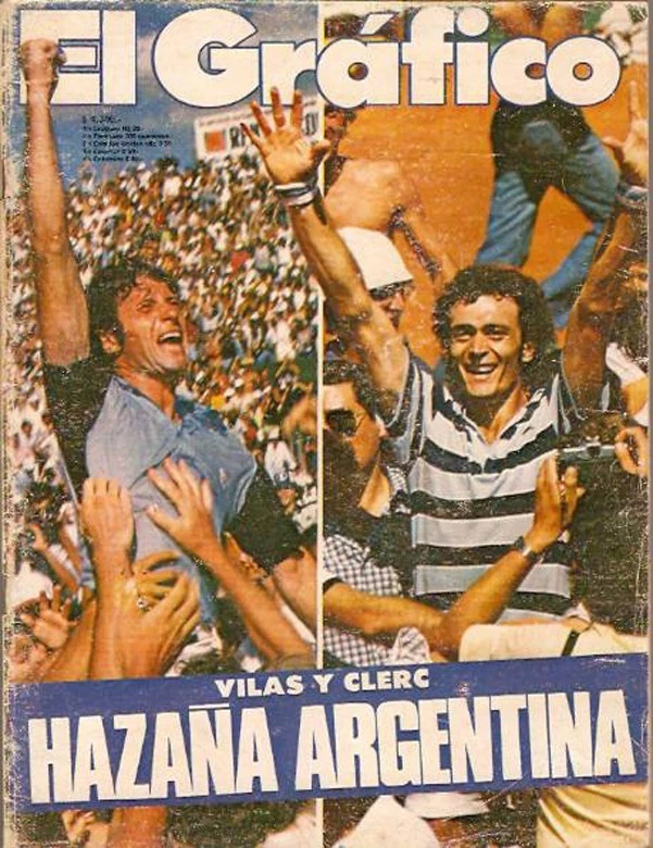 TENIS GUILLERMO VILAS DAVIS TAZA FOTOS A COLOR 1980 Foto 1 de 2