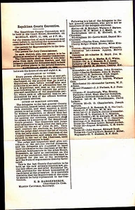 Wayne County Pennsylvania 1906 Republican County Convention Sheet GOP - Bild 1 von 1