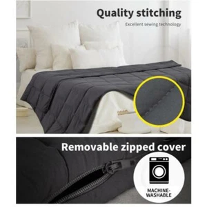 DreamZ 11KG Weighted Blanket Promote Deep Sleep Anti Anxiety Double Dark Grey - Picture 1 of 7