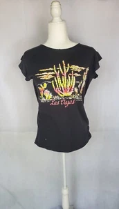 Womens Vintage 1990s Las Vegas Black Western Supply Distressed T Shirt Small - Picture 1 of 5
