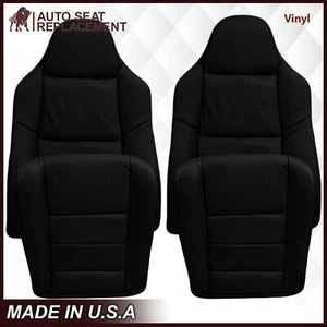 Fundas de asiento de vinilo negras Ford F250 F350 F450 F550 2002 2003 2004 2005 2006 2007 - Imagen 1 de 19