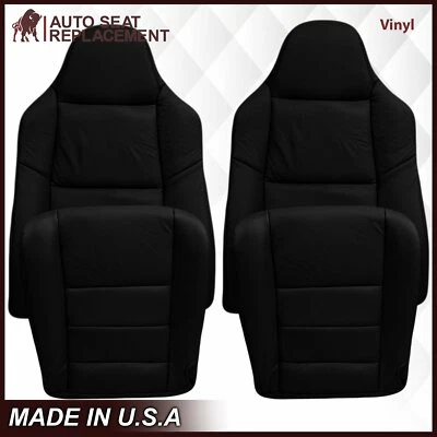 Capas de assento de vinil pretas 2002 2003 2004 2005 2006 2007 Ford F250 F350 F450 F550 - Imagem 1 de 4