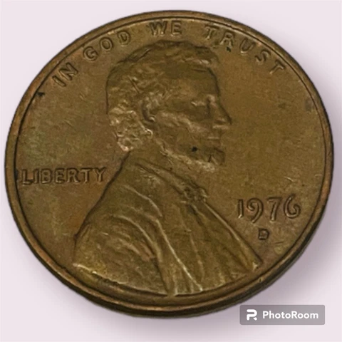 1976 Lincoln Penny D Mint Mark Wide A M, FG Signature Cover