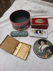 Vintage tins mixed job lot ,Craven A , john bull , Van Dyke ,Cigarette case etc. - Picture 1 of 12