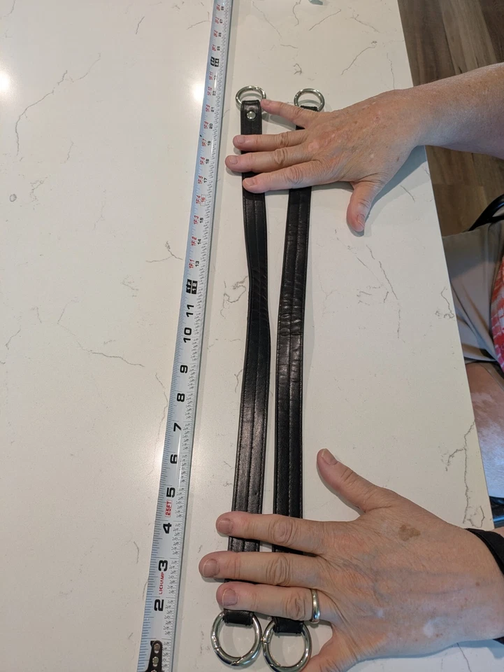 Alças de alça preta Miche 22" com rebites de metal prata NOVO - Imagem 1 de 1