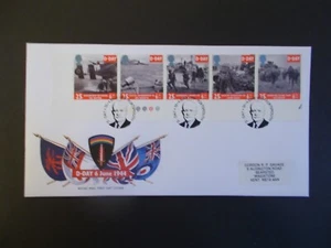GB 1994 D-Day Set on Illustrated First Day Cover with Portsmouth Eisenhower SHS - Picture 1 of 1