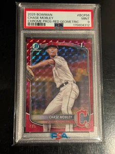 2025 Bowman Chase Mobley 1st Bowman Chrome Geomteric Red /5 PSA 9 - Bild 1 von 2