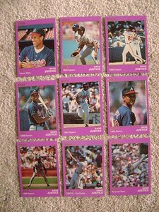 1990 STAR CO DAVE JUSTICE GOLD SET ATLANTA BRAVES 9 CARDS RARE