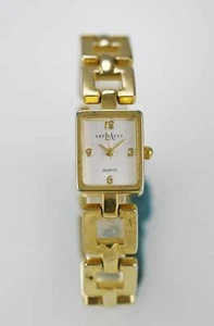 LA Express Watch Women Stainless Gold Steel Water Resistant Battery White Quartz - Picture 1 of 3