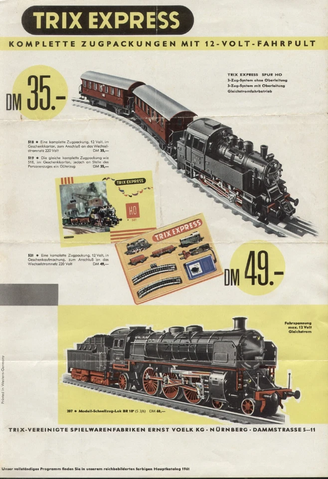 catalogo TRIX EXPRESS Brochure 1961 HO 1:87                                D  aa Foto 1 de 1