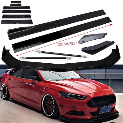 For Ford Fusion 2012-2020 &Si 78.7" Side Skirt Rear Front Bumper Lip Splitter Foto 1 de 4