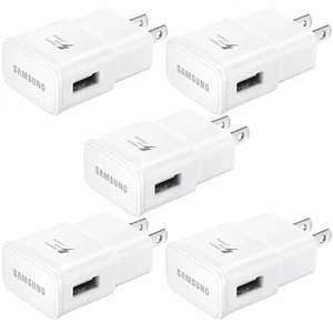 5x Adaptive Fast Charging Wall Plug Charger For Samsung iPhone Galaxy S10 Note 8 - Picture 1 of 5