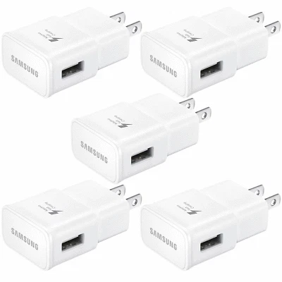 5x Adaptive Fast Charging Wall Plug Charger For Samsung iPhone Galaxy S10 Note 8 - Image 1 of 4