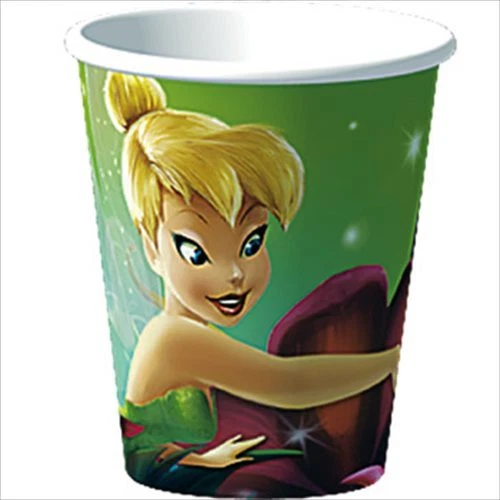 TINKER BELL 9oz PAPER CUPS (8) ~ Disney Fairies Birthday Party Supplies Beverage - Image 1 of 1