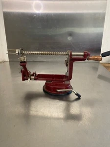Cortadora peladora de patatas de manzana roja vintage con base de succión - Imagen 1 de 8