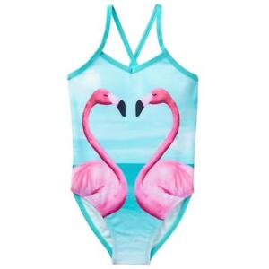 NWT Gymboree Girls Flamingo Swimsuit 1 pc Sz 5/6 7/8 10/12,14 UPF 50+ Blue