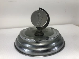 Vintage Stokes Chrome Plated Cricket Ashtray Trophy - Made in Aust - Art Deco - Picture 1 of 7