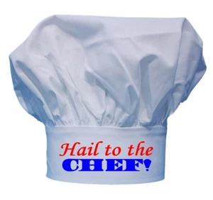 Funny Chef Hat For Adults Hail To The Chef Hats For Kitchen Cooking & Grilling - Picture 1 of 3
