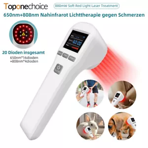 808+650nm dispositivo di terapia laser freddo bianco Cold Laser Therapy For Pain Relief LLLT - Foto 1 di 14