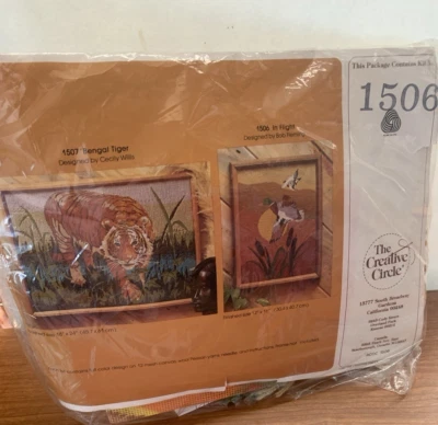 Crewel Kit Embroidery Kit Mallard Duck Creative Circle 1506 In Flight Sealed - Image 1 of 4