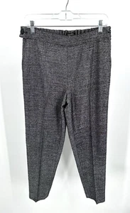 ESCADA pants designer elastic waist metallic sparkle slim ankle black US 6 36 - Picture 1 of 10