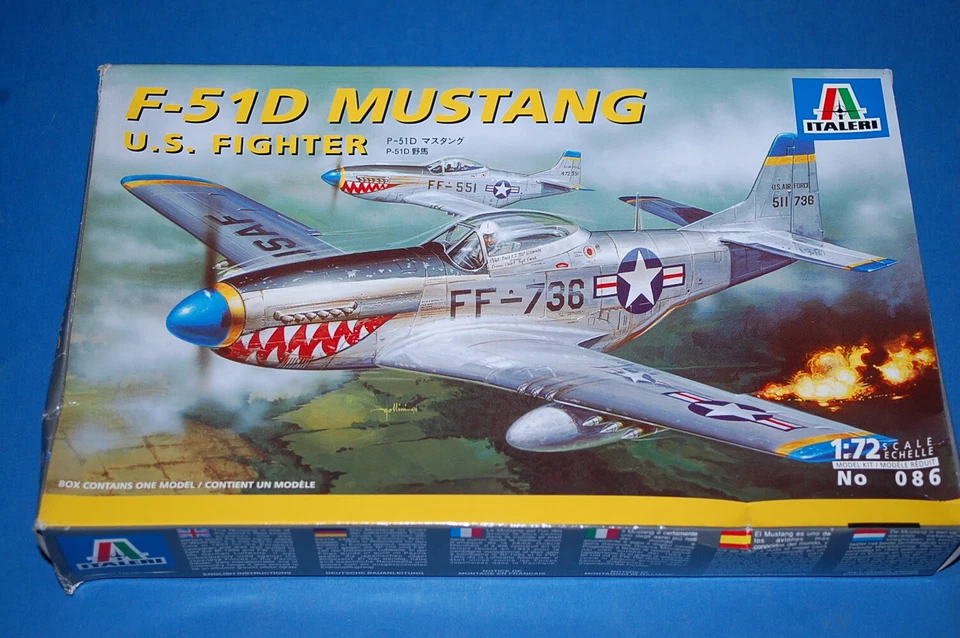Italeri 086 - F-51D Mustang US Fighter scala 1/72 - Immagine 1 di 1