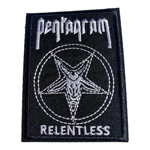 PENTAGRAMMA IMPLACABILE! SO COOL Iron On Patch + UN ADESIVO MUSICALE OMAGGIO - Foto 1 di 3