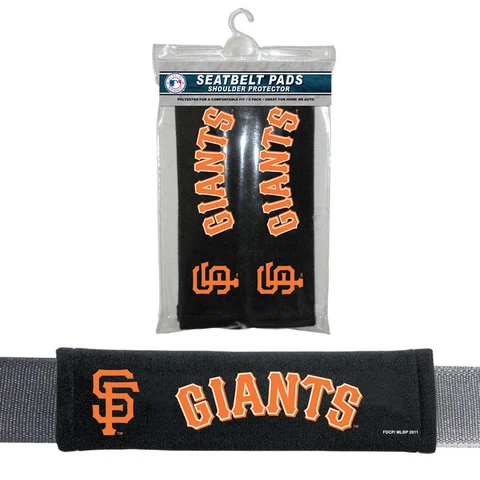 2PC MLB San Francisco Giants Car Truck Bag Seat Belt Pads / Shoulder Pads Covers Cover