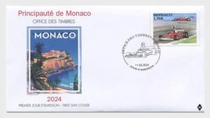 monaco 2024 race cars sport formula one FERRARI 312 T2 Legendary cars 1v FDC PJ - Picture 1 of 1