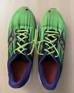 Saucony Mens Sneakers Size 13 - VERY WORN - Lots of Miles. Neon Green “ViziPro - Picture 1 of 17