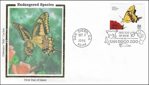 Schaus Swallowtail Butterfly Endangered Species Diego Zoo USA Colorano FDC 1996 - Picture 1 of 1