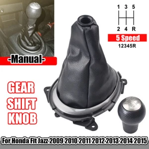 5 Speed Gear Shift Knob Stick Gaiter Boot Cover Frame For 2009-2015 Honda Fit - Bild 1 von 27