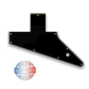 Parapickguard smussato largo 5 strati nero/crema per Gibson Custom Shop '58 Explorer RI - Foto 1 di 6
