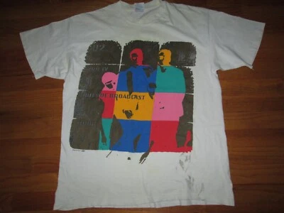 U2 1992 Vtg 90s Zoo TV Outside Broadcast TOUR with Cities T SHirt L Made in USA - Image 1 of 4