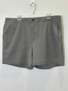 Faherty Herren Gürtelschlaufe ganztägig Shorts grau vorne flach Schrittlänge 5" Stretch Größe 40 - Bild 1 von 7