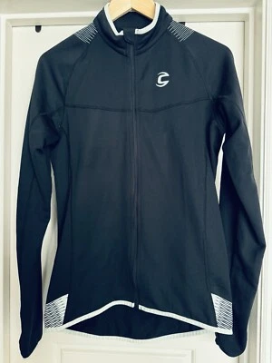 CANNONDALE WOMENS Size Large CYCLING Lightweight Full Zip FLEECE JERSEY BLACK - Image 1 of 4